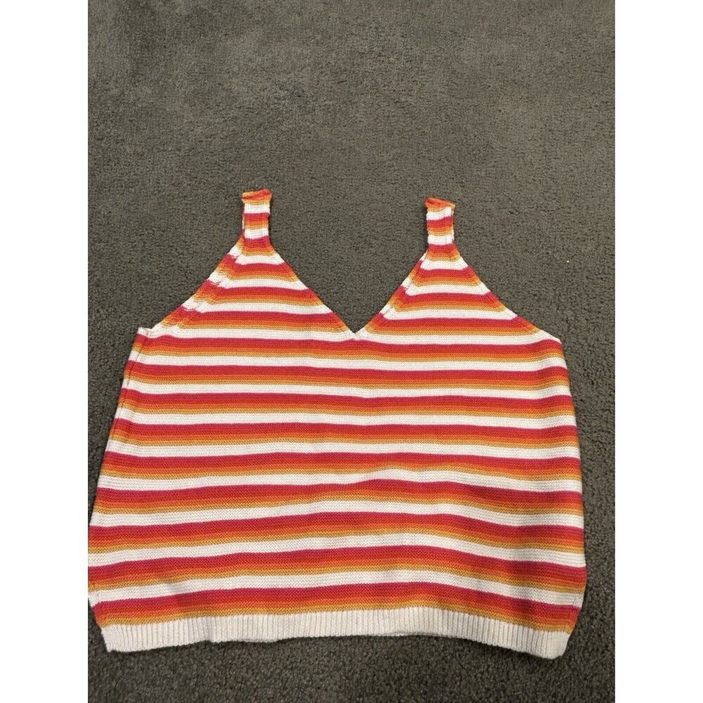 Marine Layer Finley Sweater Tank Sunset Stripe Size XL - Picture 3 of 5